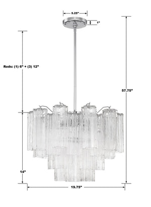 Crystorama - ADD-306-CH-CL - Six Light Chandelier - Addis - Polished Chrome