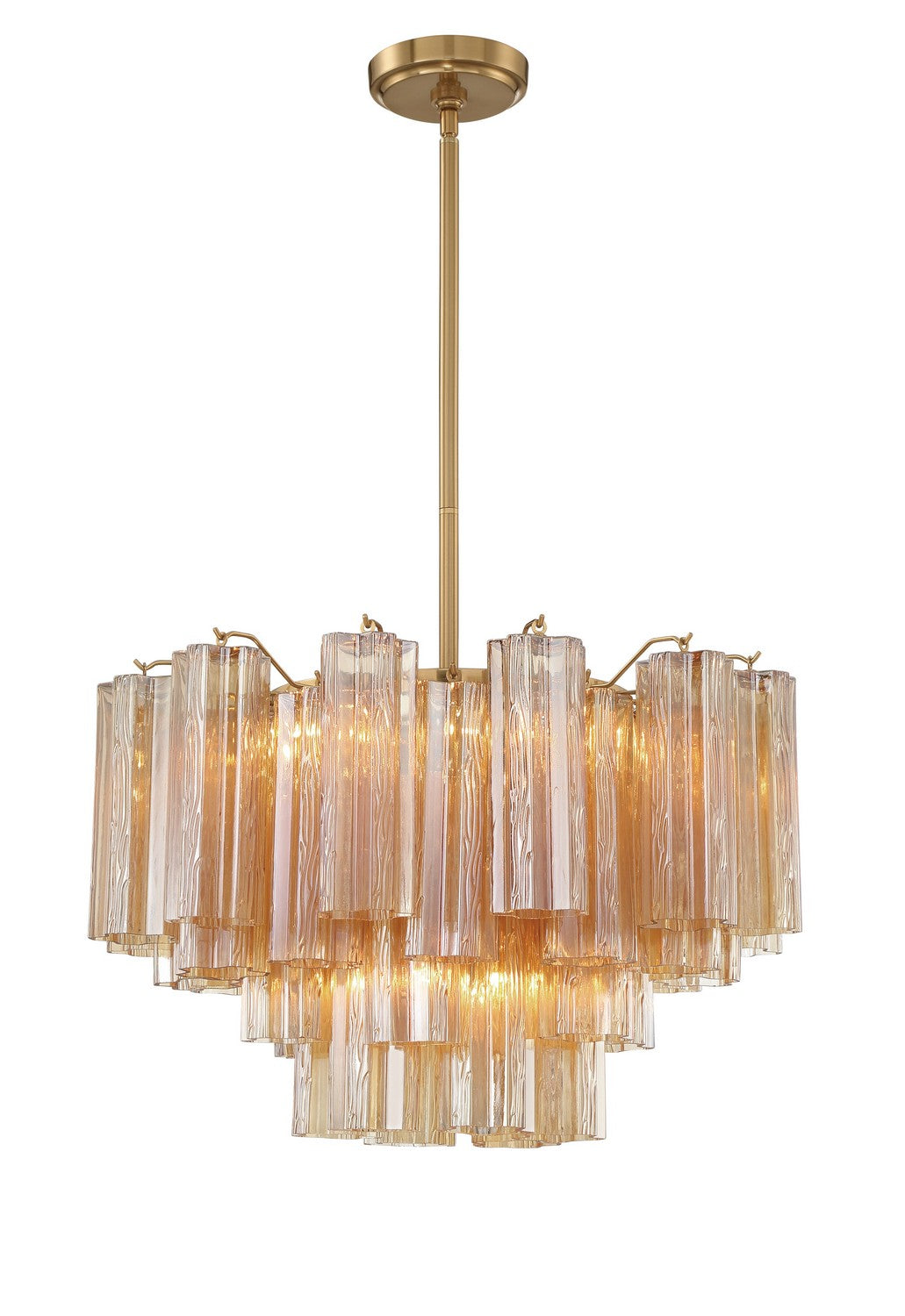 Crystorama - ADD-308-AG-AM - Nine Light Chandelier - Addis - Aged Brass