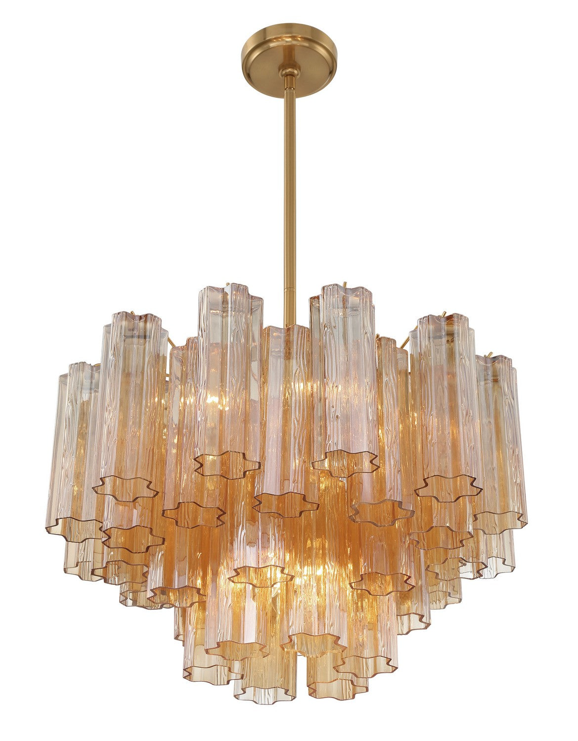 Crystorama - ADD-308-AG-AM - Nine Light Chandelier - Addis - Aged Brass