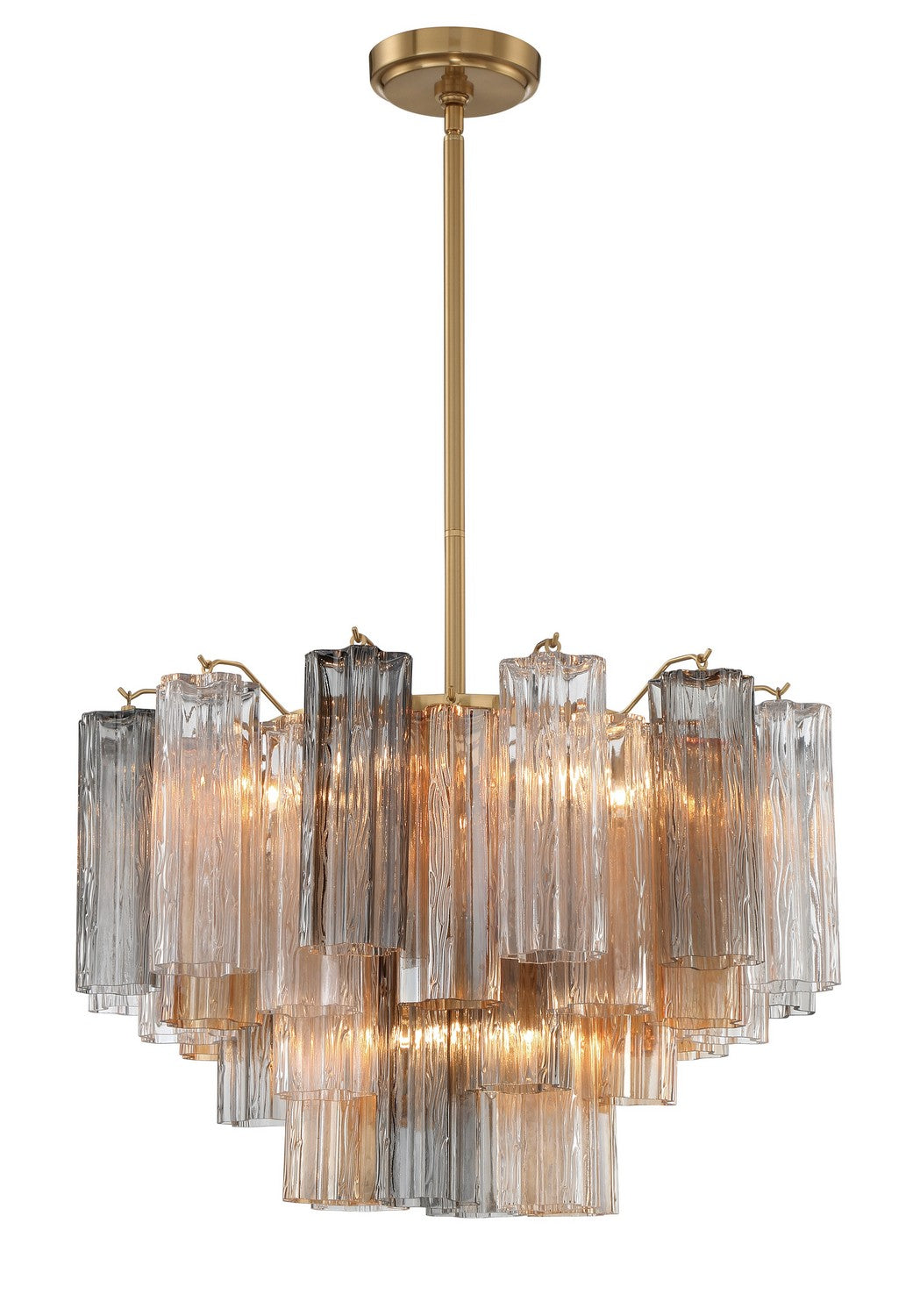 Crystorama - ADD-308-AG-AU - Nine Light Chandelier - Addis - Aged Brass