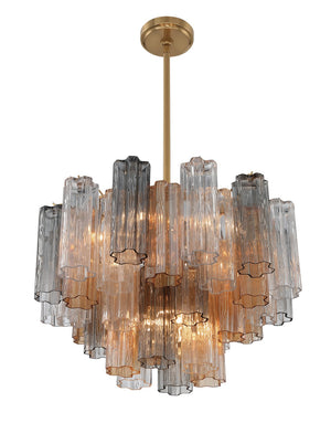 Crystorama - ADD-308-AG-AU - Nine Light Chandelier - Addis - Aged Brass