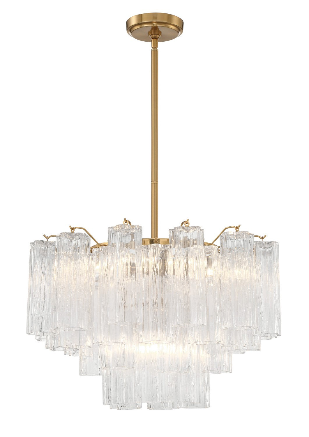 Crystorama - ADD-308-AG-CL - Nine Light Chandelier - Addis - Aged Brass