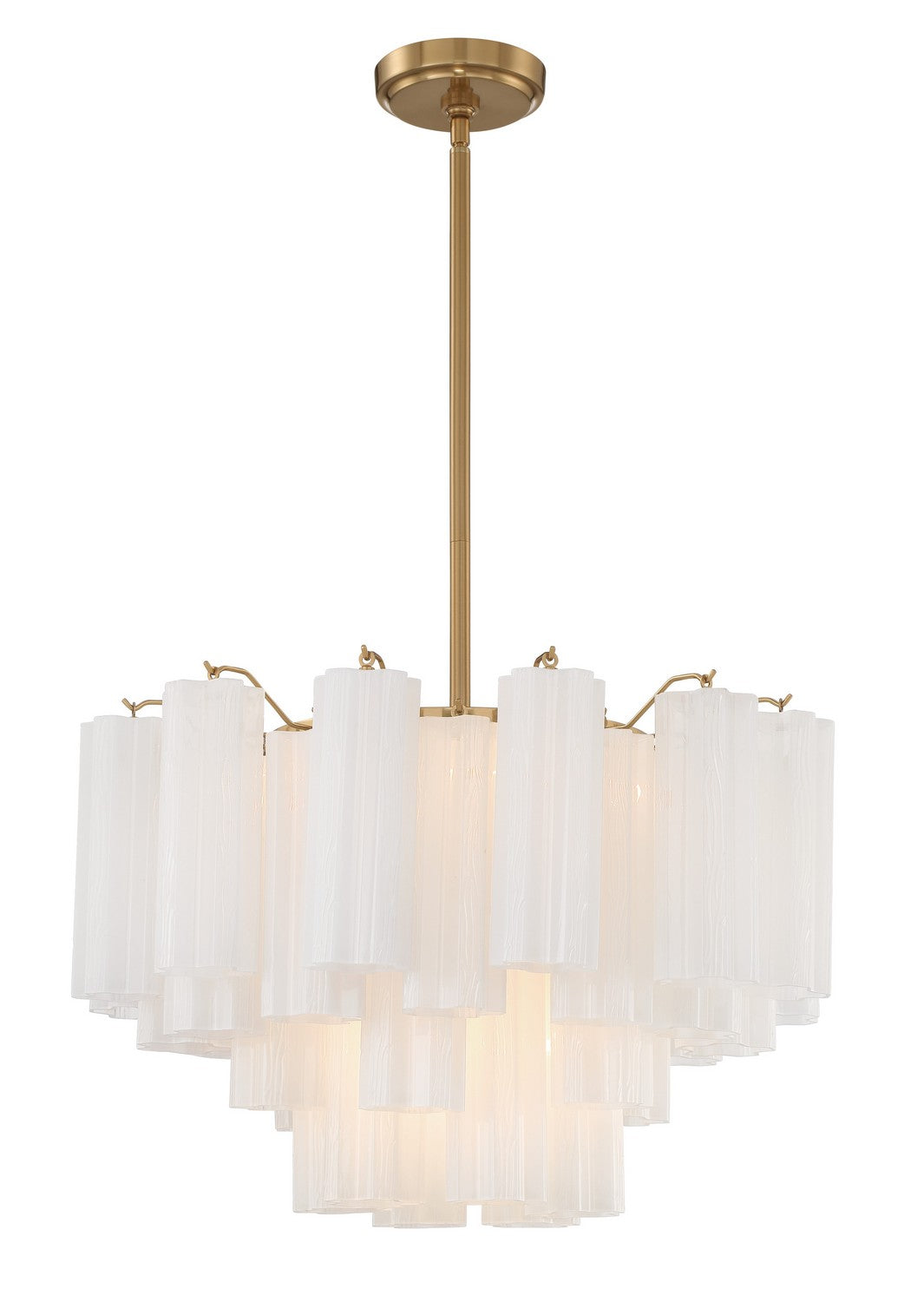 Crystorama - ADD-308-AG-WH - Nine Light Chandelier - Addis - Aged Brass