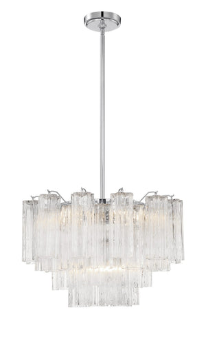 Crystorama - ADD-308-CH-CL - Nine Light Chandelier - Addis - Polished Chrome