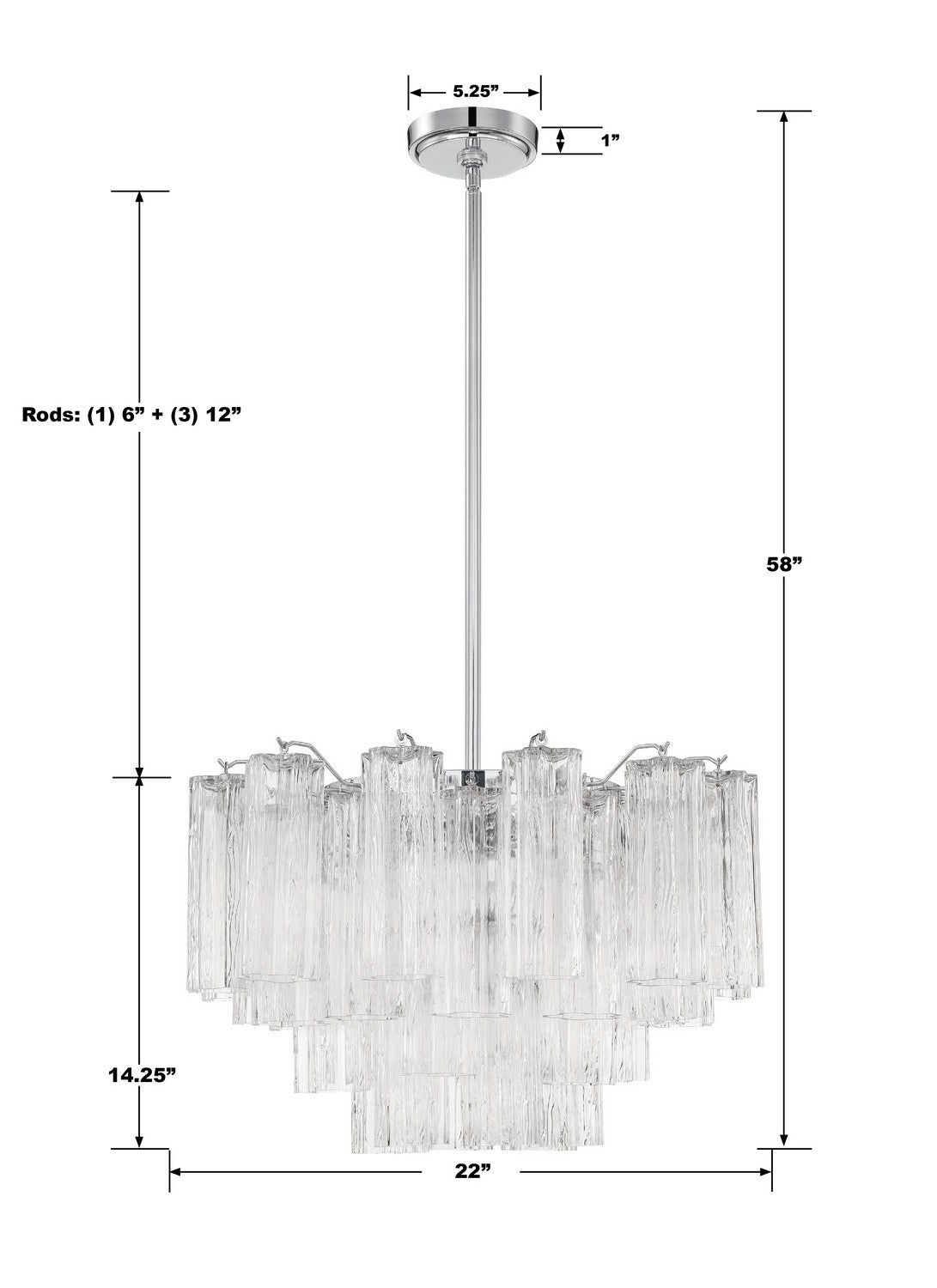 Crystorama - ADD-308-CH-CL - Nine Light Chandelier - Addis - Polished Chrome