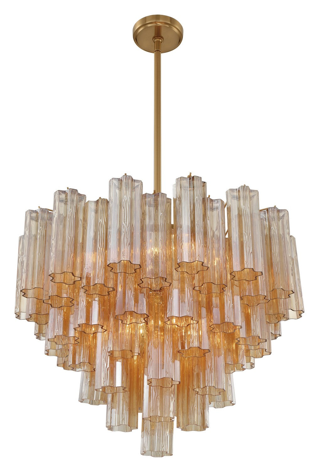 Crystorama - ADD-312-AG-AM - 12 Light Chandelier - Addis - Aged Brass