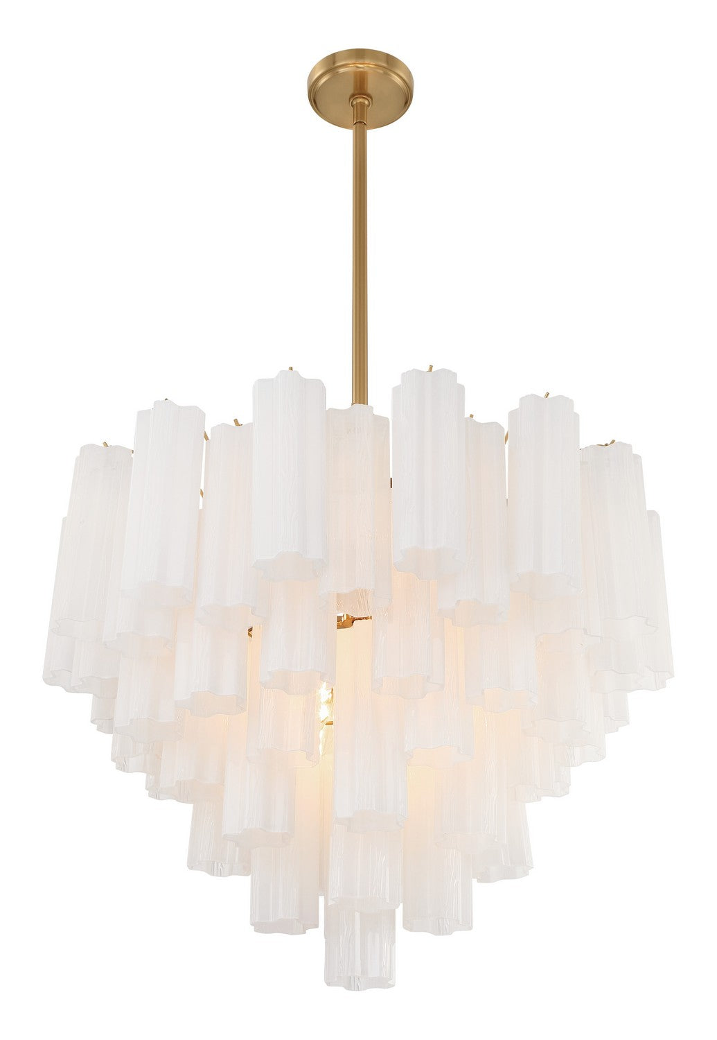 Crystorama - ADD-312-AG-WH - 12 Light Chandelier - Addis - Aged Brass