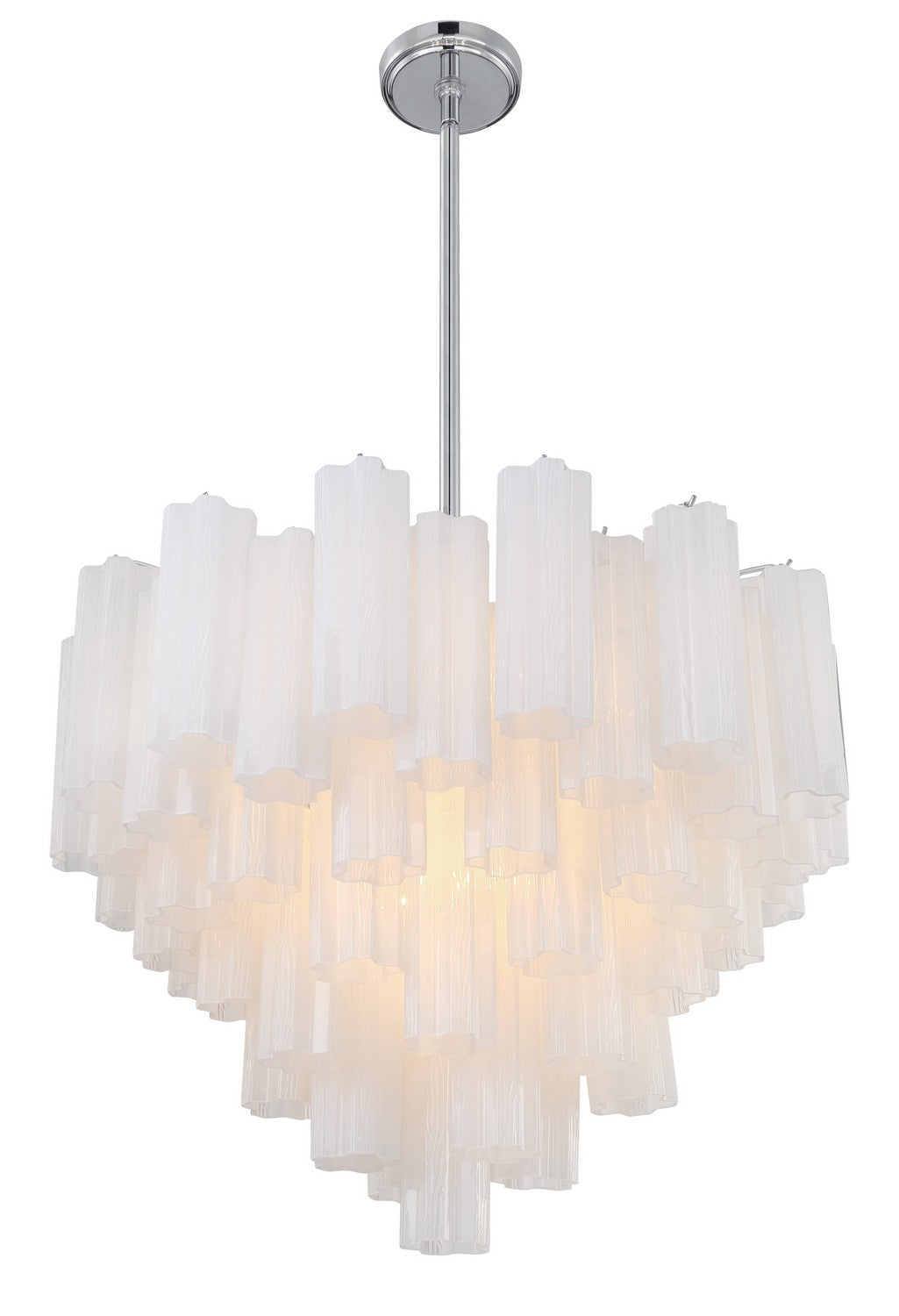 Crystorama - ADD-312-CH-WH - 12 Light Chandelier - Addis - Polished Chrome