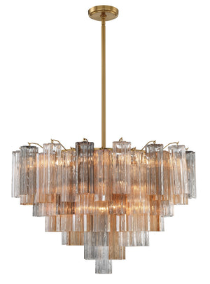 Crystorama - ADD-316-AG-AU - 16 Light Chandelier - Addis - Aged Brass