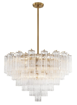 Crystorama - ADD-316-AG-CL - 16 Light Chandelier - Addis - Aged Brass