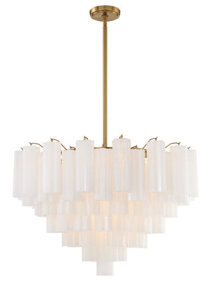 Crystorama - ADD-316-AG-WH - 16 Light Chandelier - Addis - Aged Brass