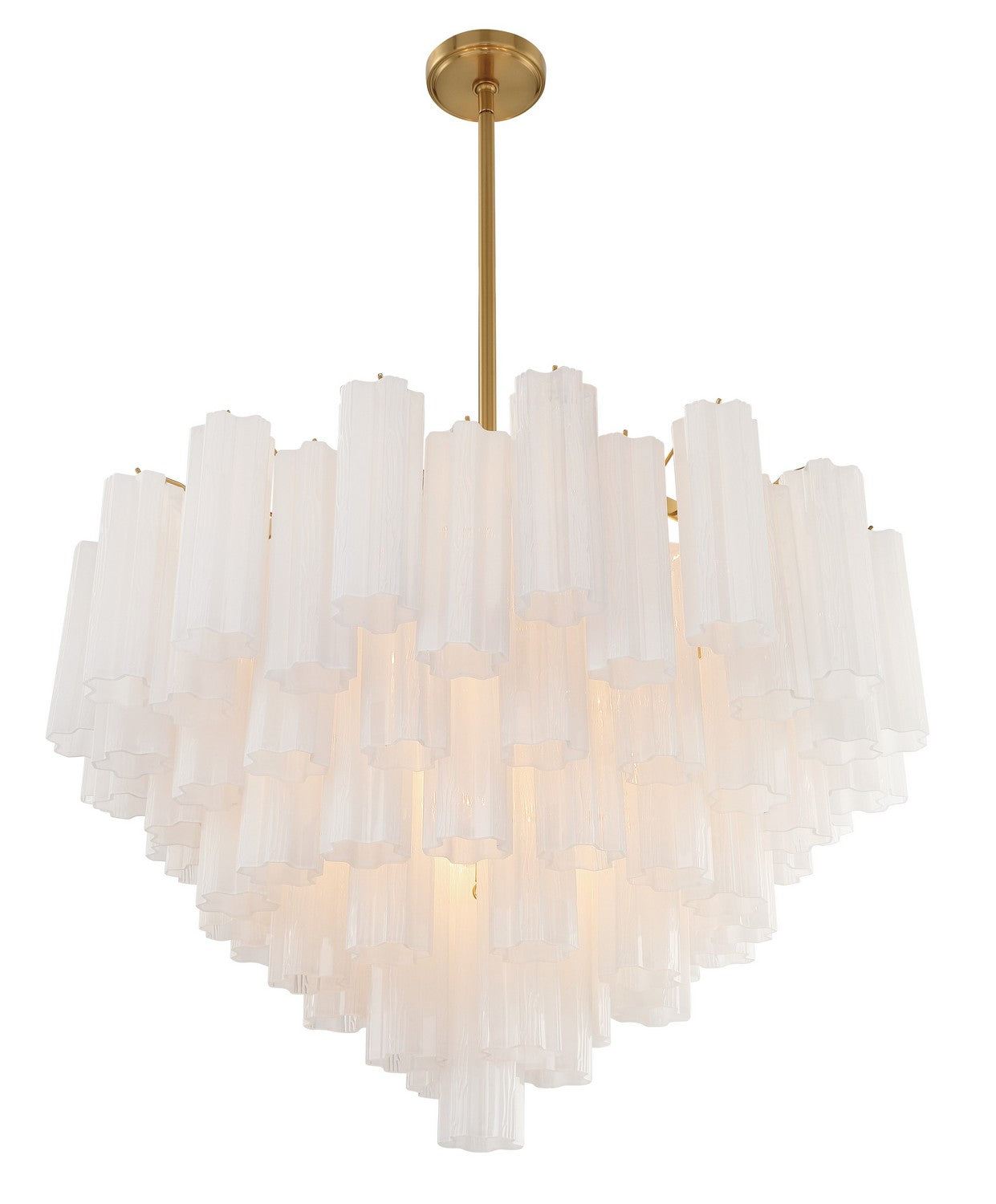 Crystorama - ADD-316-AG-WH - 16 Light Chandelier - Addis - Aged Brass