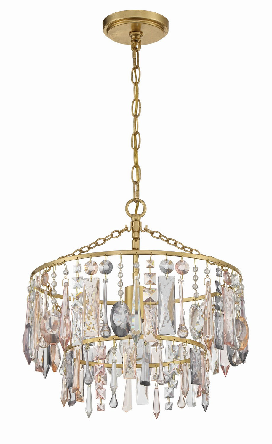 Crystorama - ELS-7100-GA - One Light Pendant - Elsa - Antique Gold