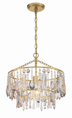 Crystorama - ELS-7100-GA - One Light Pendant - Elsa - Antique Gold