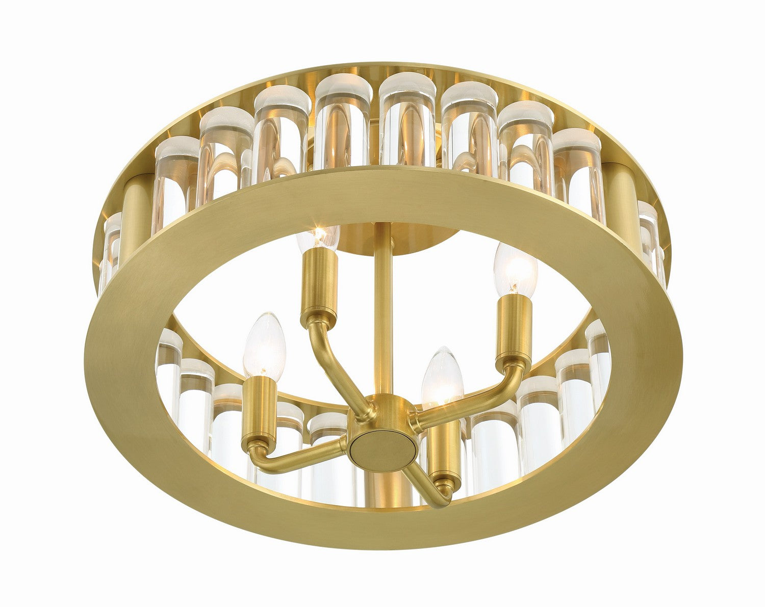 Crystorama - FAR-6000-AG - Four Light Semi Flush Mount - Farris - Aged Brass