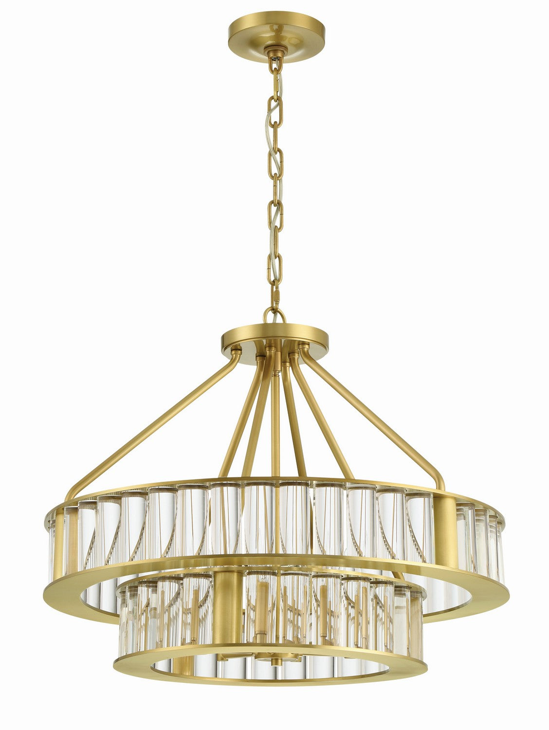 Crystorama - FAR-6006-AG - Six Light Chandelier - Farris - Aged Brass