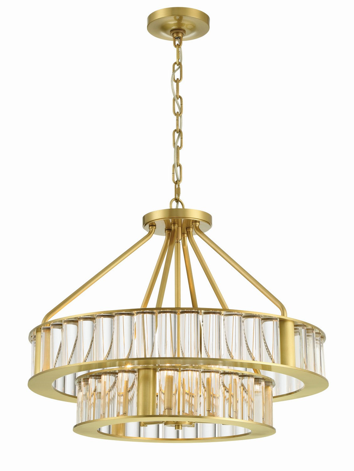 Crystorama - FAR-6006-AG - Six Light Chandelier - Farris - Aged Brass