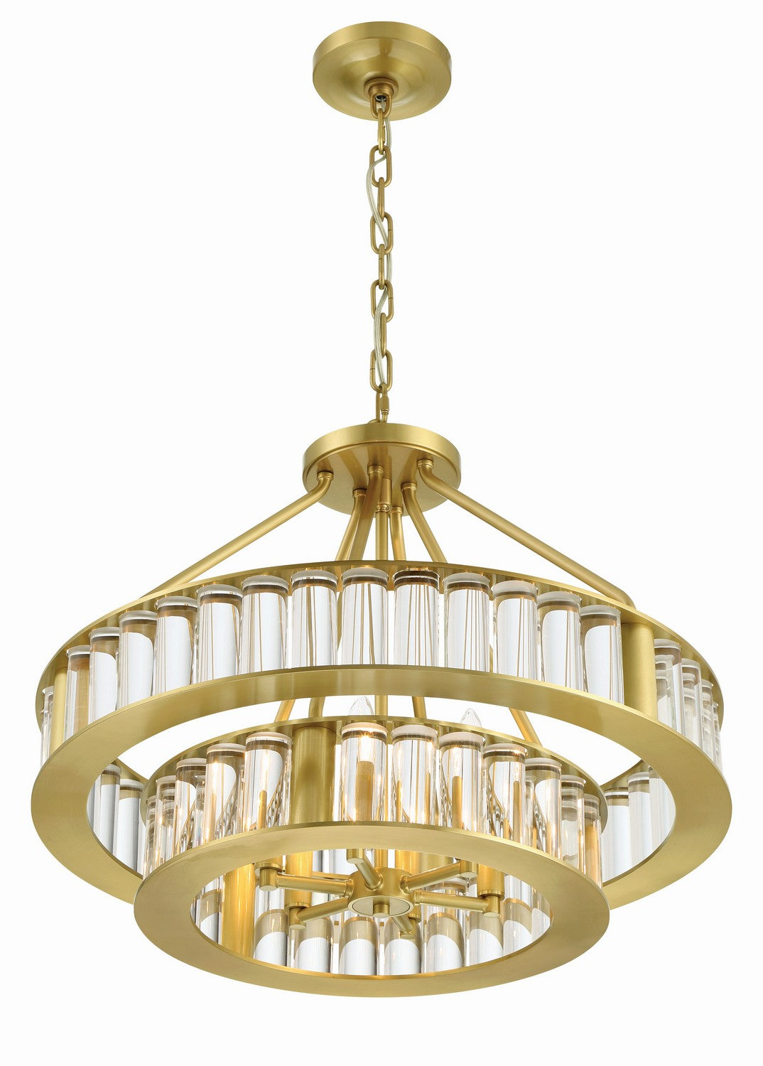 Crystorama - FAR-6006-AG - Six Light Chandelier - Farris - Aged Brass