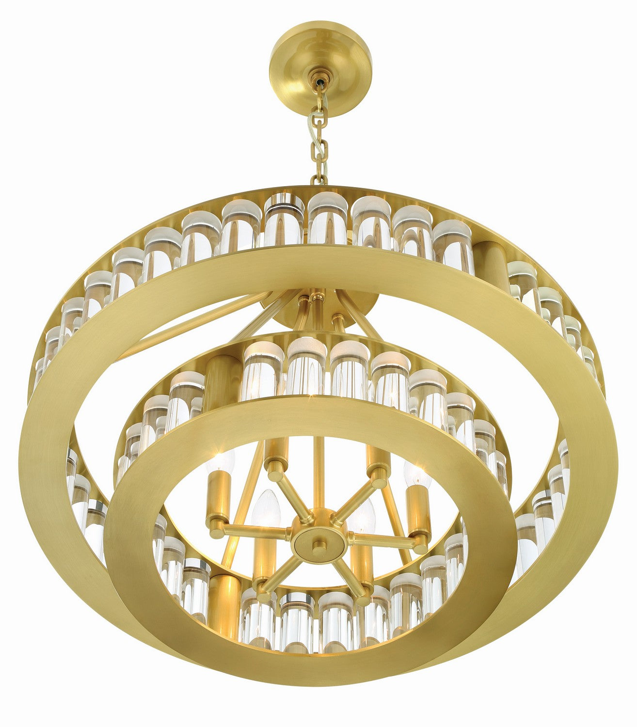 Crystorama - FAR-6006-AG - Six Light Chandelier - Farris - Aged Brass