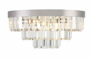 Crystorama - HAY-1403-PN - Eight Light Flush Mount - Hayes - Polished Nickel