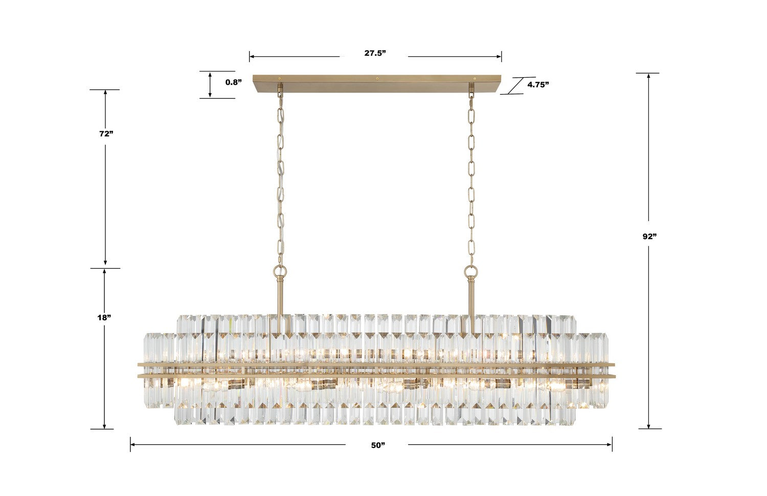 Crystorama - HAY-1417-AG - 16 Light Chandelier - Hayes - Aged Brass