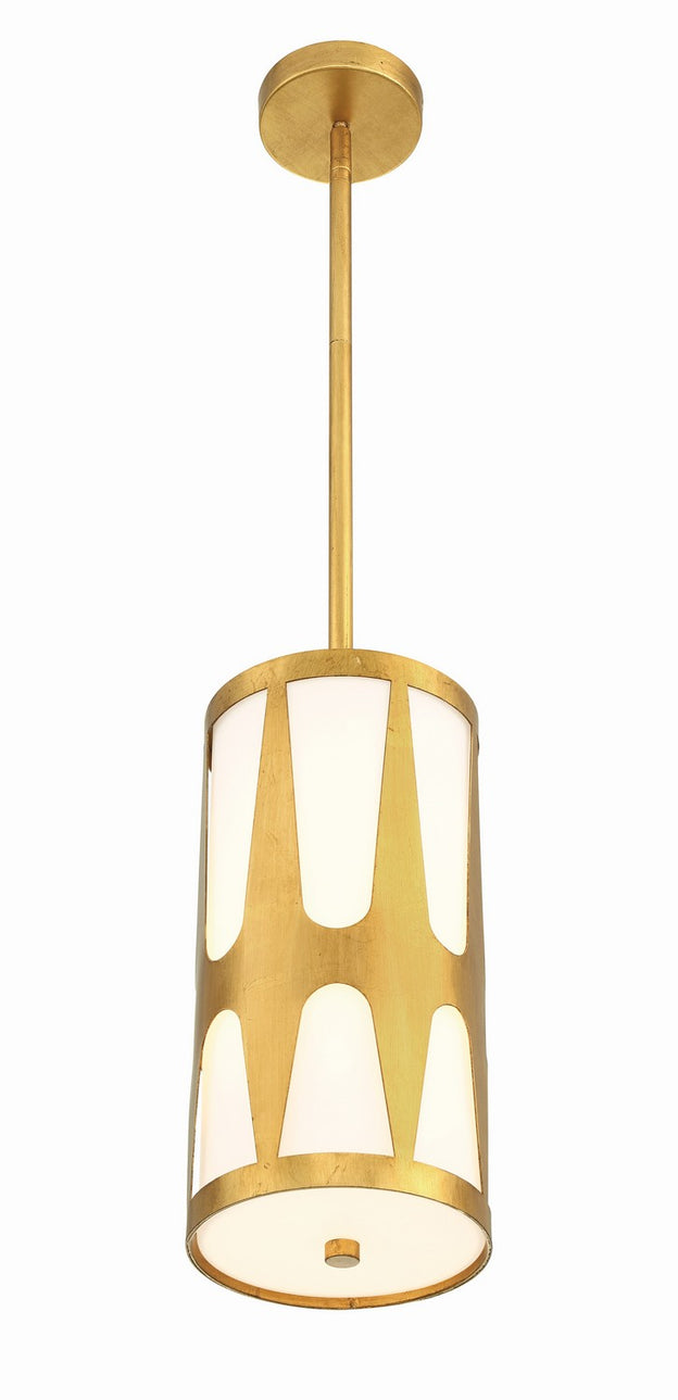 Crystorama - ROY-801-GA - One Light Pendant - Royston - Antique Gold