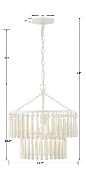 Crystorama - TIA-7100-MT - One Light Pendant - Tiana - Matte White