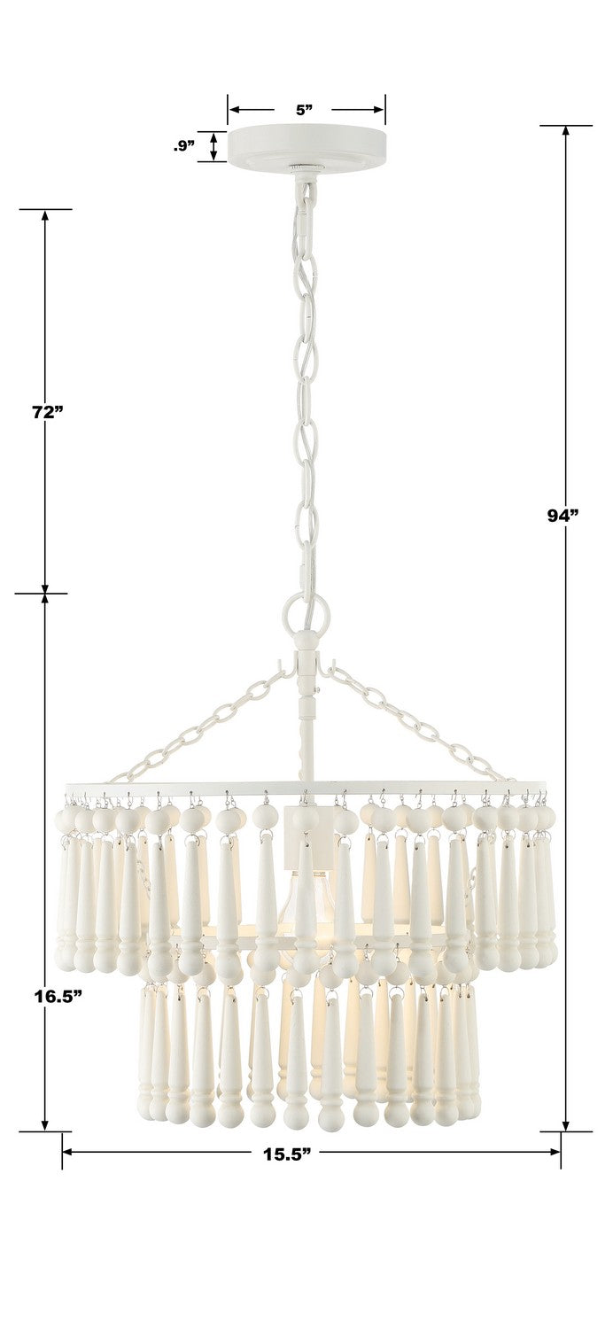 Crystorama - TIA-7100-MT - One Light Pendant - Tiana - Matte White