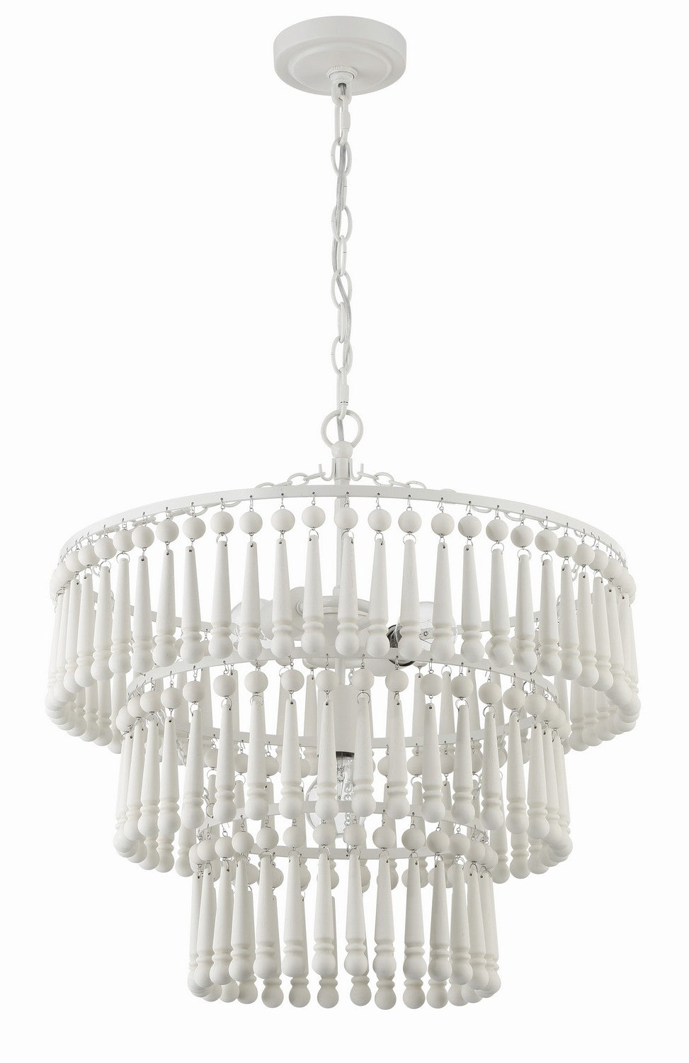 Crystorama - TIA-7103-MT - Three Light Pendant - Tiana - Matte White