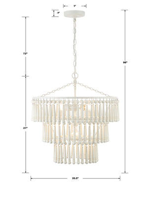 Crystorama - TIA-7103-MT - Three Light Pendant - Tiana - Matte White