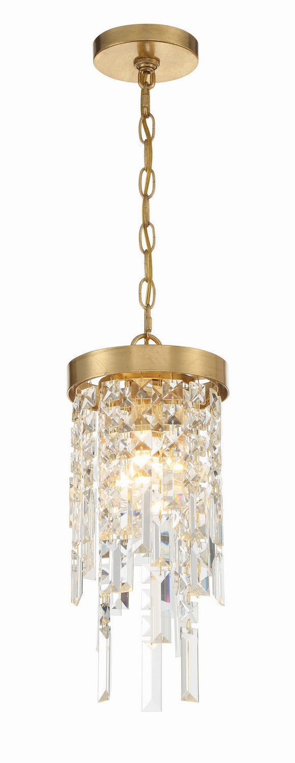 Crystorama - WIN-210-GA-CL-MWP - One Light Pendant - Winfield - Antique Gold