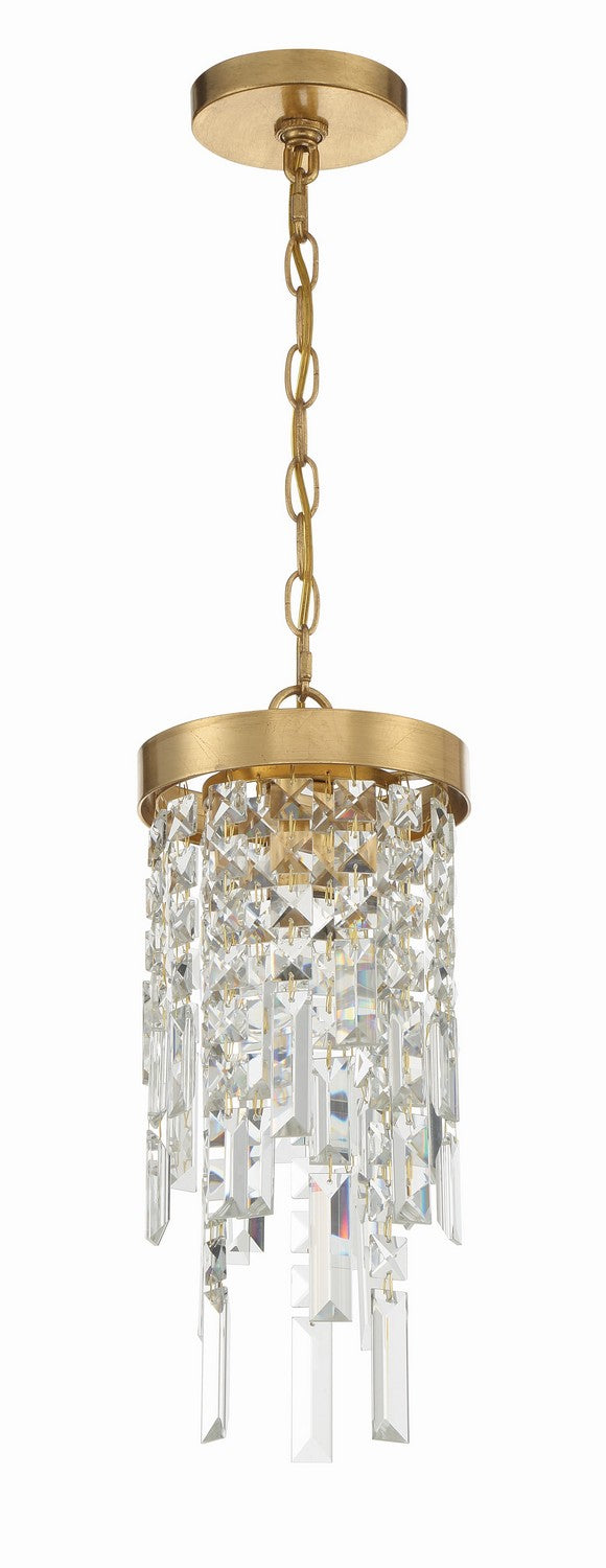 Crystorama - WIN-210-GA-CL-MWP - One Light Pendant - Winfield - Antique Gold