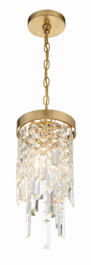 Crystorama - WIN-210-GA-CL-MWP - One Light Pendant - Winfield - Antique Gold