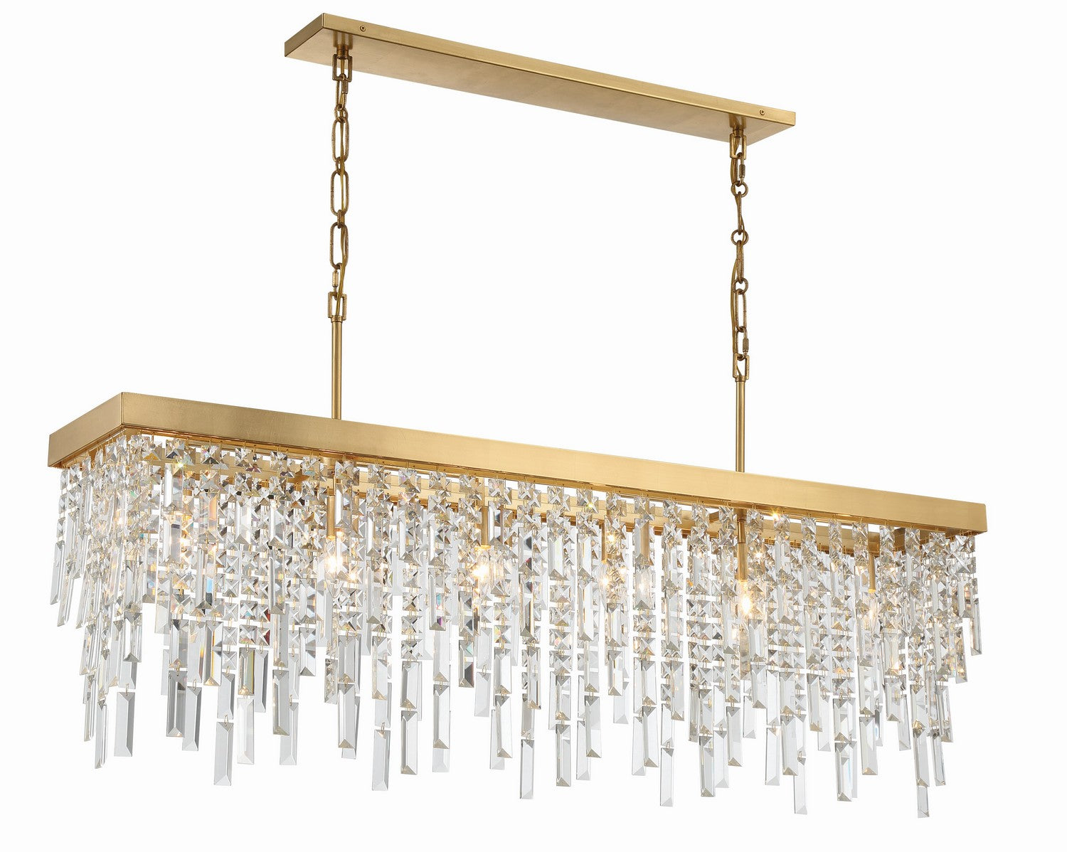 Crystorama - WIN-217-GA-CL-MWP - Six Light Chandelier - Winfield - Antique Gold