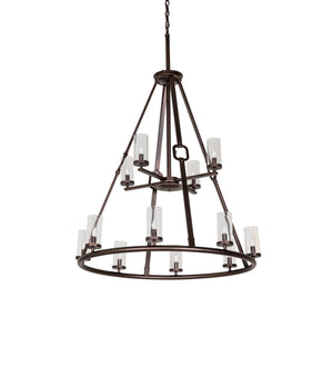 Meyda Tiffany - 260339 - 12 Light Chandelier - Loxley - Mahogany Bronze