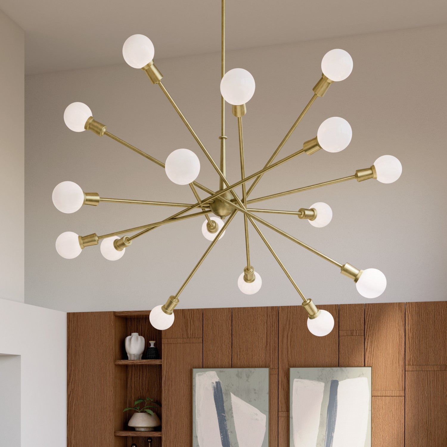 Kichler - 52537NBR - 16 Light Chandelier - Armstrong - Natural Brass