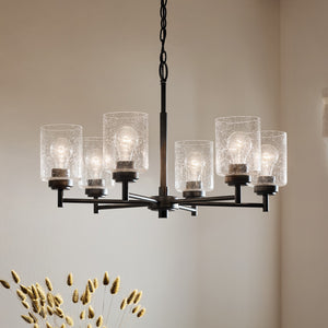 Kichler - 52616BK - Six Light Chandelier - Winslow - Black