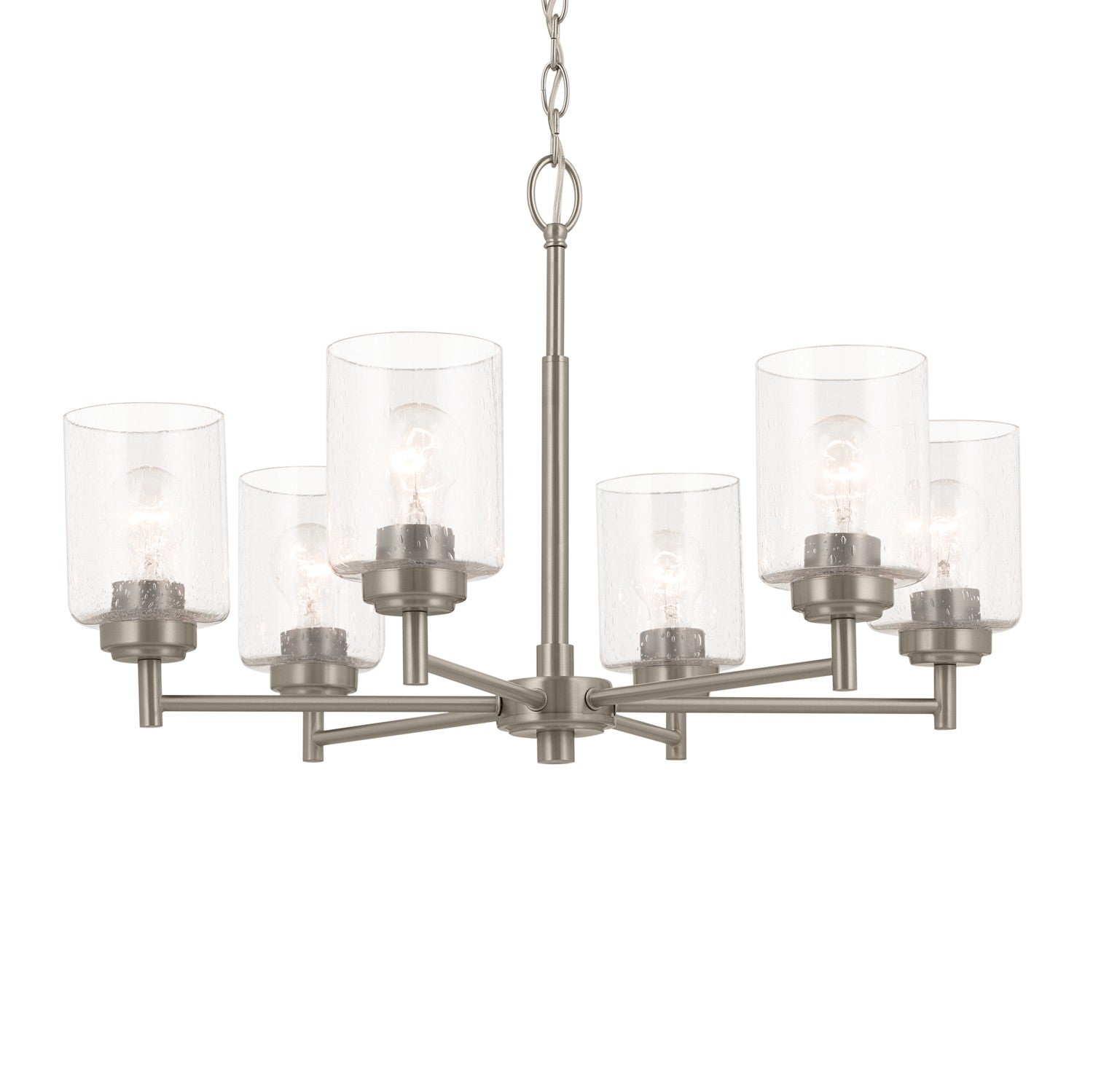 Kichler - 52616NI - Six Light Chandelier - Winslow - Brushed Nickel