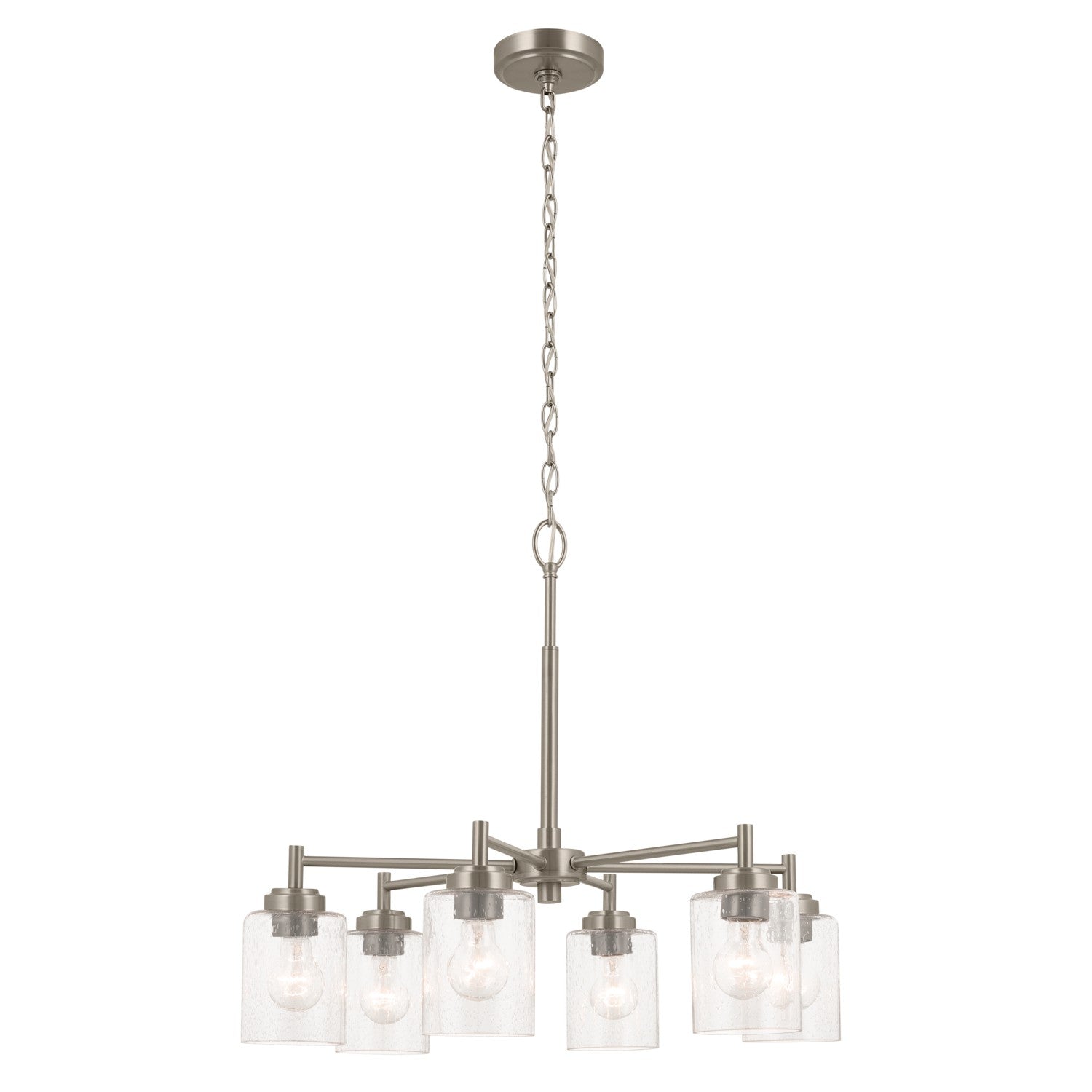 Kichler - 52616NI - Six Light Chandelier - Winslow - Brushed Nickel