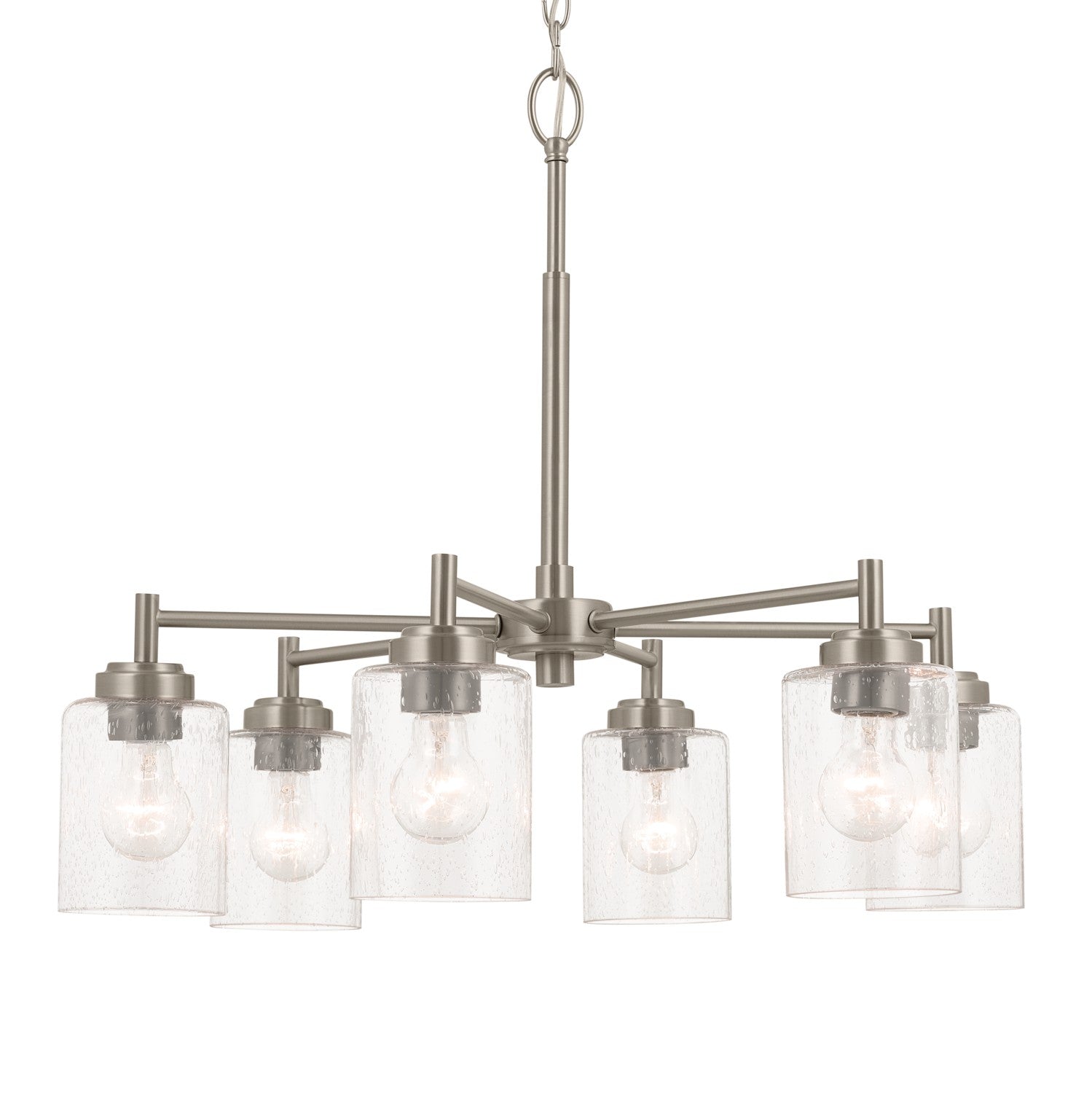 Kichler - 52616NI - Six Light Chandelier - Winslow - Brushed Nickel