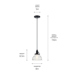 Kichler - 43850BK - One Light Mini Pendant - Avery - Black