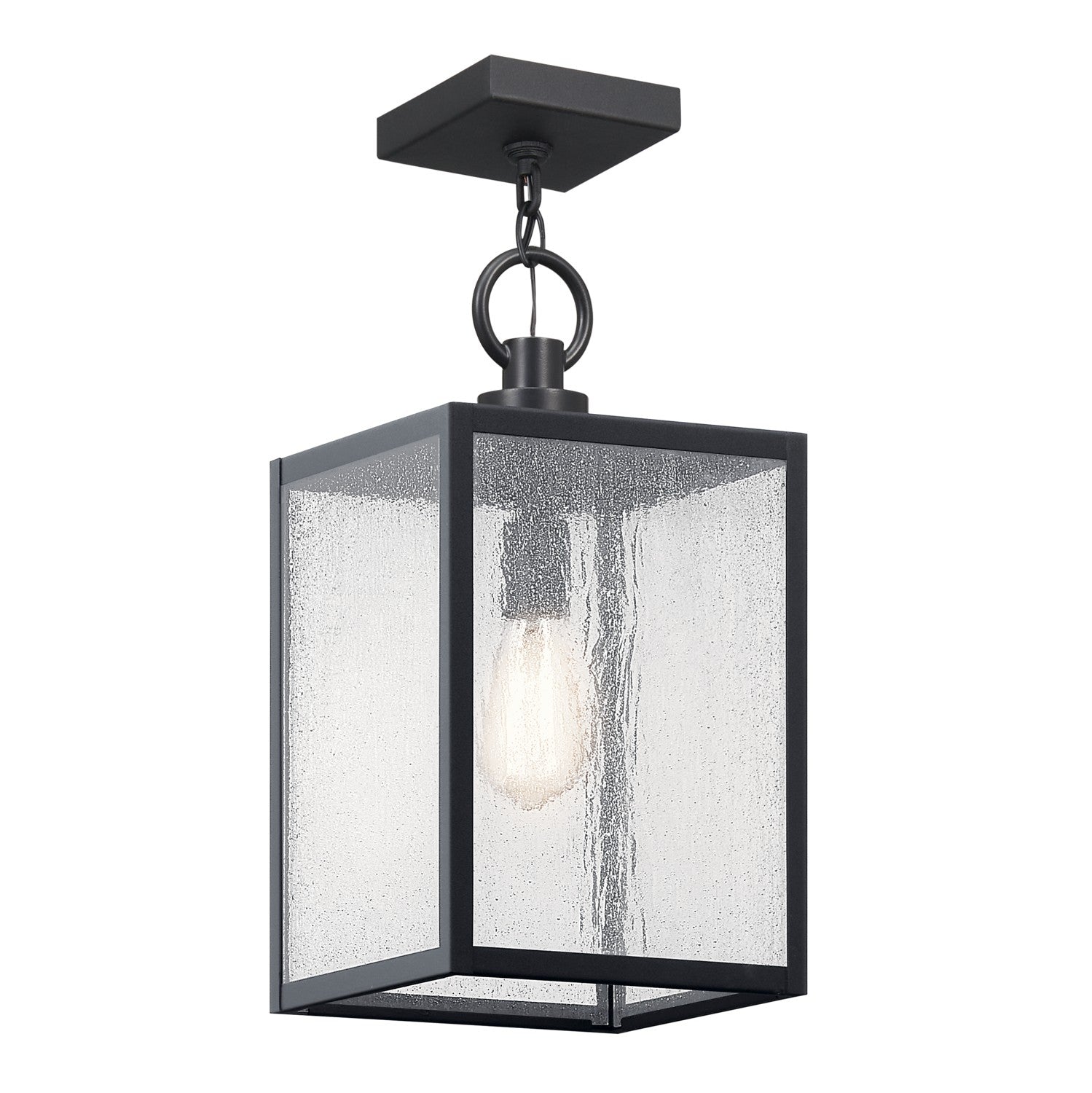 Kichler - 59008BKT - One Light Outdoor Pendant / Semi Flush - Lahden - Black Textured