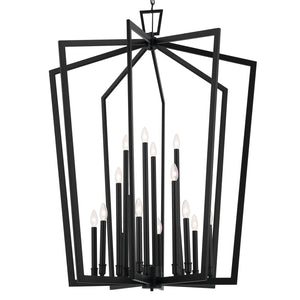 Kichler - 43499BK - 16 Light Foyer Pendant - Abbotswell - Black