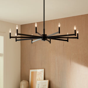 Kichler - 52613BK - Ten Light Chandelier - Erzo - Black