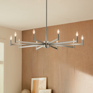 Kichler - 52613SN - Ten Light Chandelier - Erzo - Satin Nickel