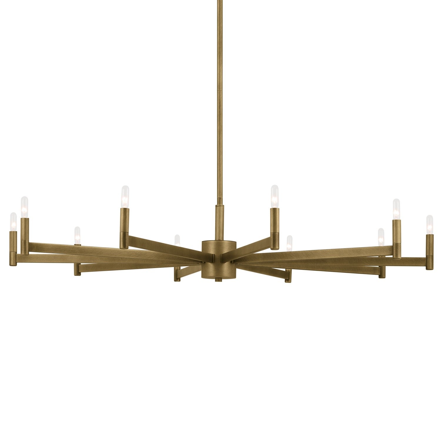 Kichler - 52613NBR - Ten Light Chandelier - Erzo - Natural Brass