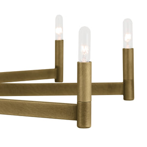 Kichler - 52613NBR - Ten Light Chandelier - Erzo - Natural Brass