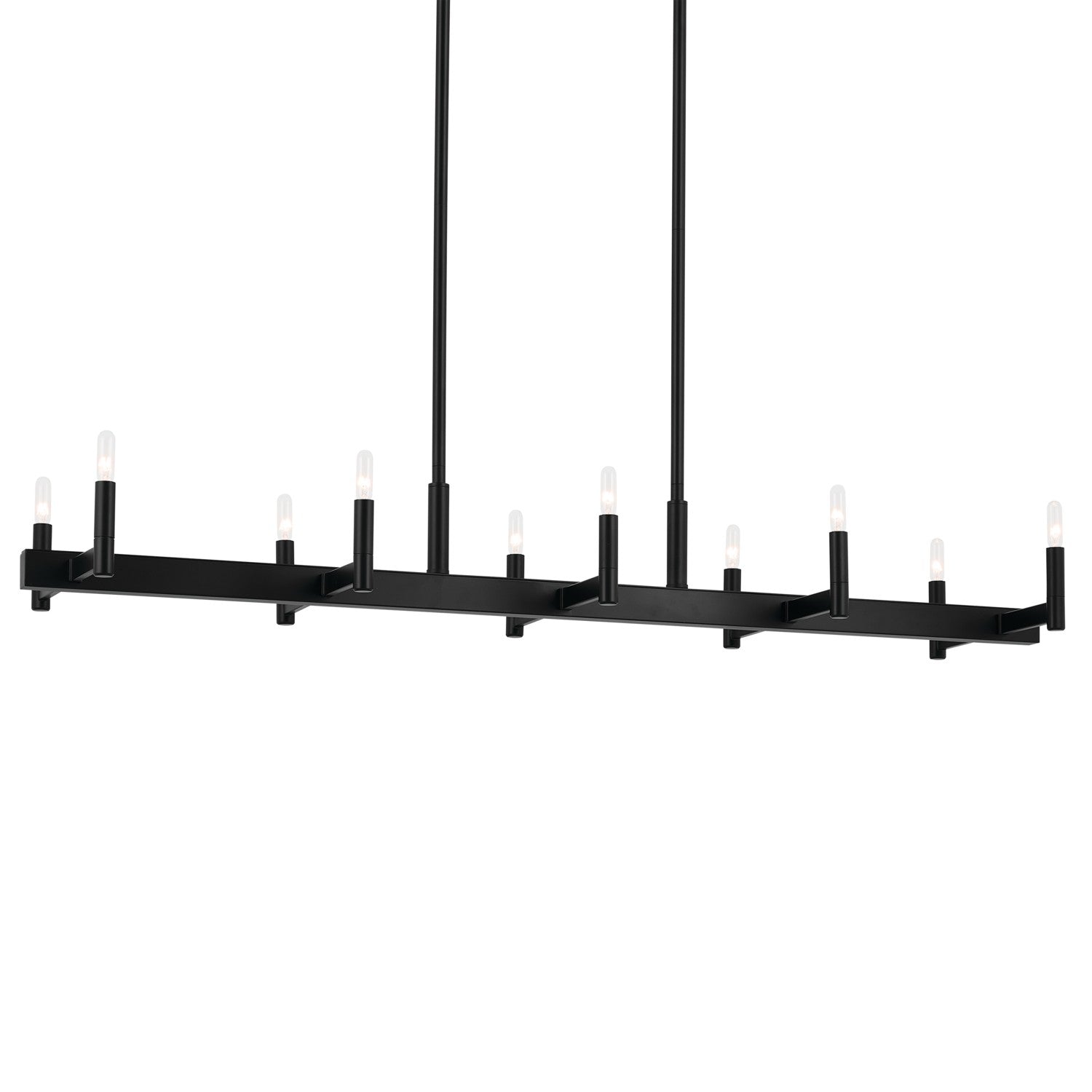 Kichler - 52614BK - Ten Light Linear Chandelier - Erzo - Black