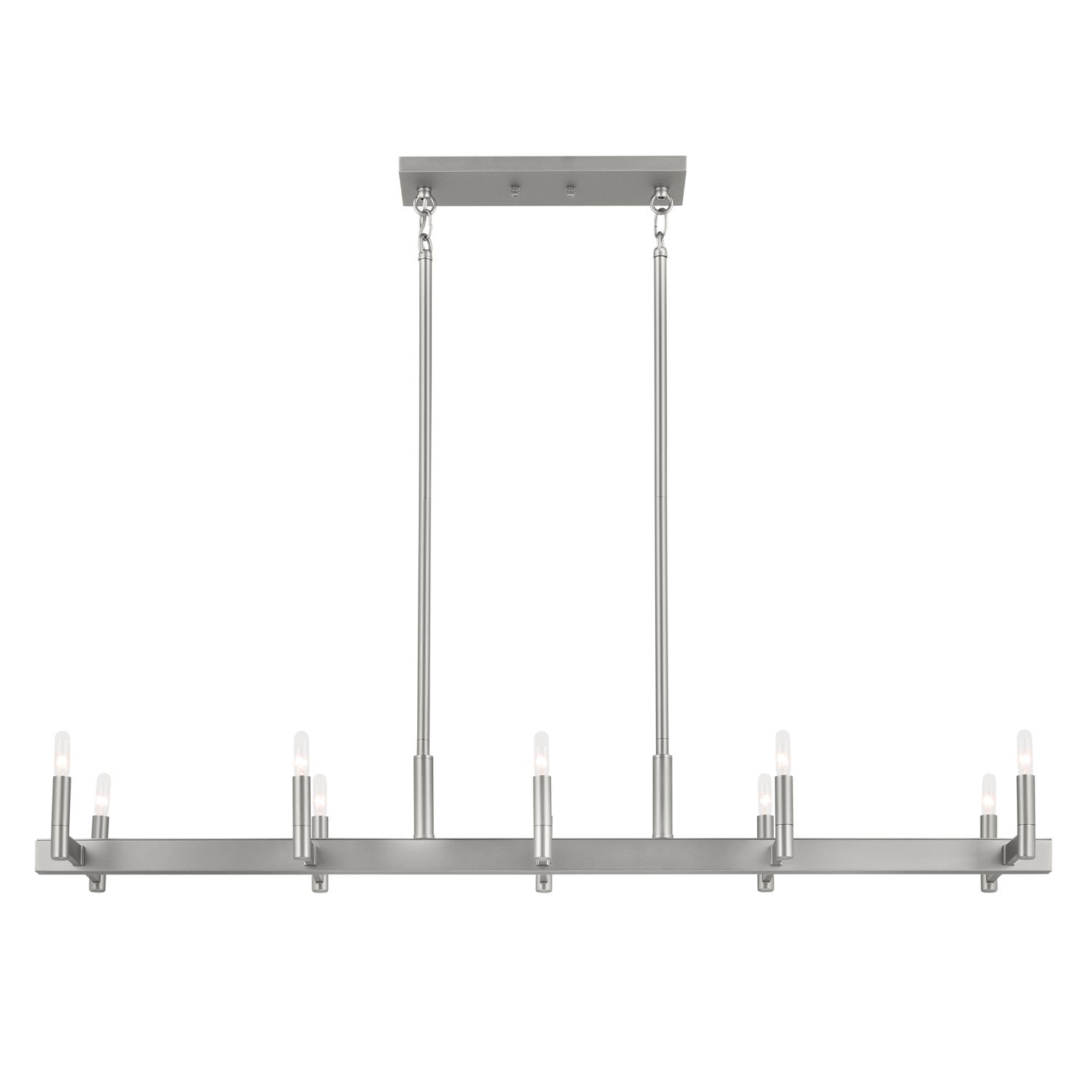 Kichler - 52614SN - Ten Light Linear Chandelier - Erzo - Satin Nickel