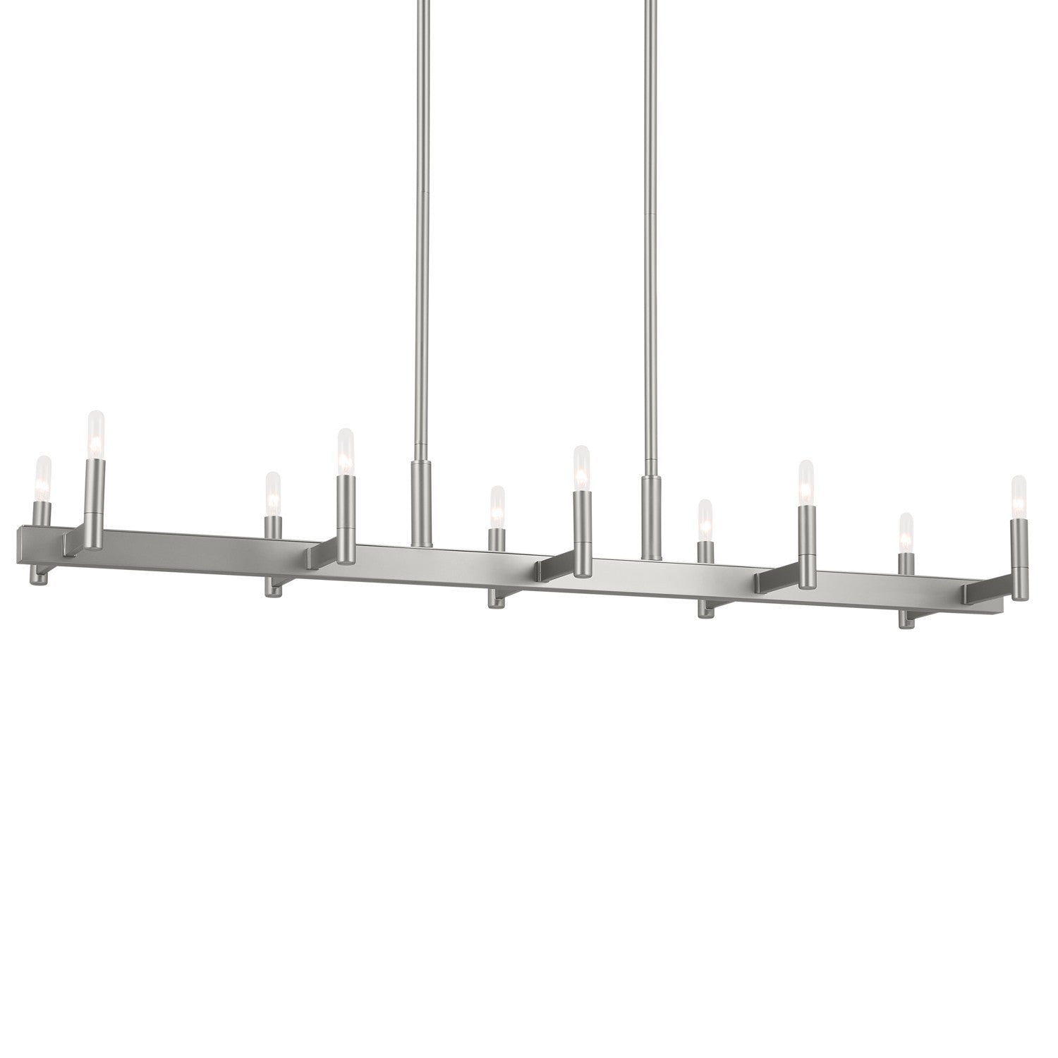 Kichler - 52614SN - Ten Light Linear Chandelier - Erzo - Satin Nickel